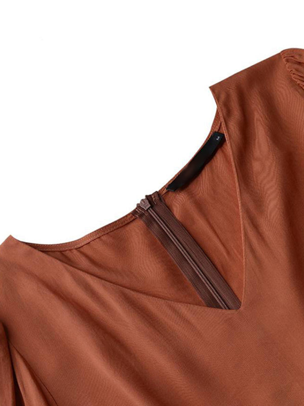 Autumn Temperament Women’S Large Swing Dress