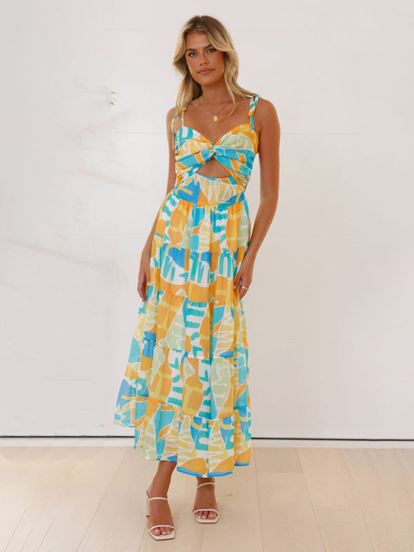 Colorful patterned maxi dress from Beach Holiday Long Dress collection for women