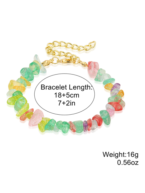 Bohemian Colorful Gravel Bracelet Natural Stone Bracelet - Pattern6 / FREESIZE