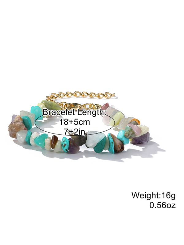 Bohemian Colorful Gravel Bracelet Natural Stone Bracelet - Pattern7 / FREESIZE