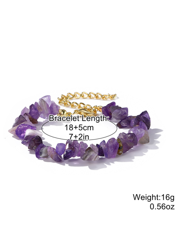 Bohemian Colorful Gravel Bracelet Natural Stone Bracelet - Pattern9 / FREESIZE