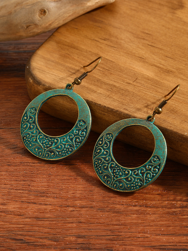Bohemian vintage ethnic turquoise earring set - Pattern3 / FREESIZE