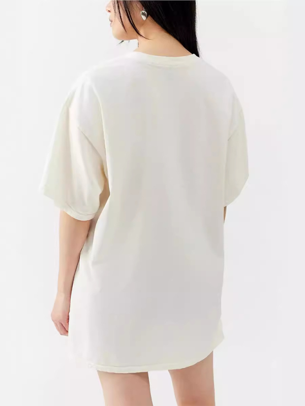 Butterfly T-shirt for women simple style round neck and short sleeves