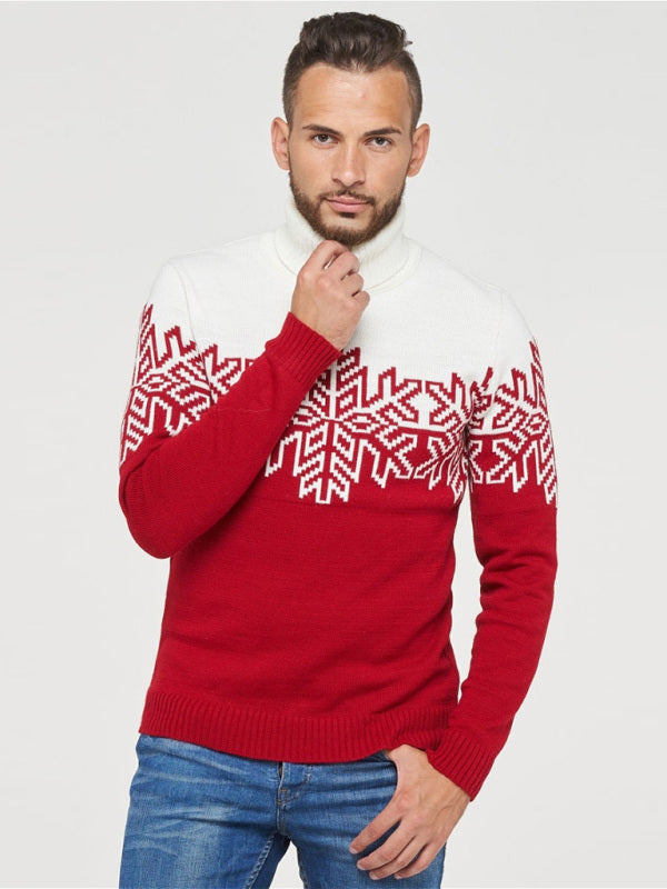 Christmas Parenting Men’s Women’s Children’s Jacquard Sweater - Red / S