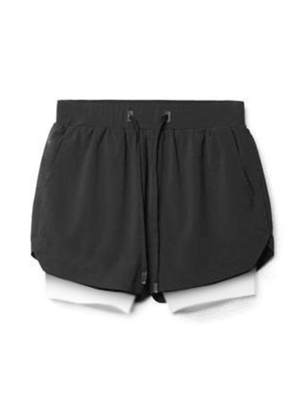 Double layer breathable anti-exposure basketball pants running training sports shorts - Pattern2 / M