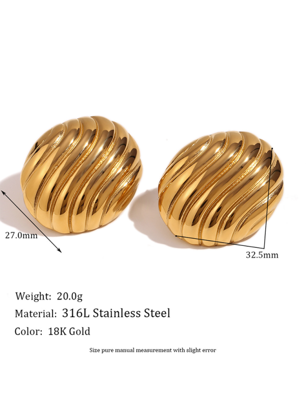 Fashion retro earrings hollow geometric hoop earrings - Golden / FREESIZE