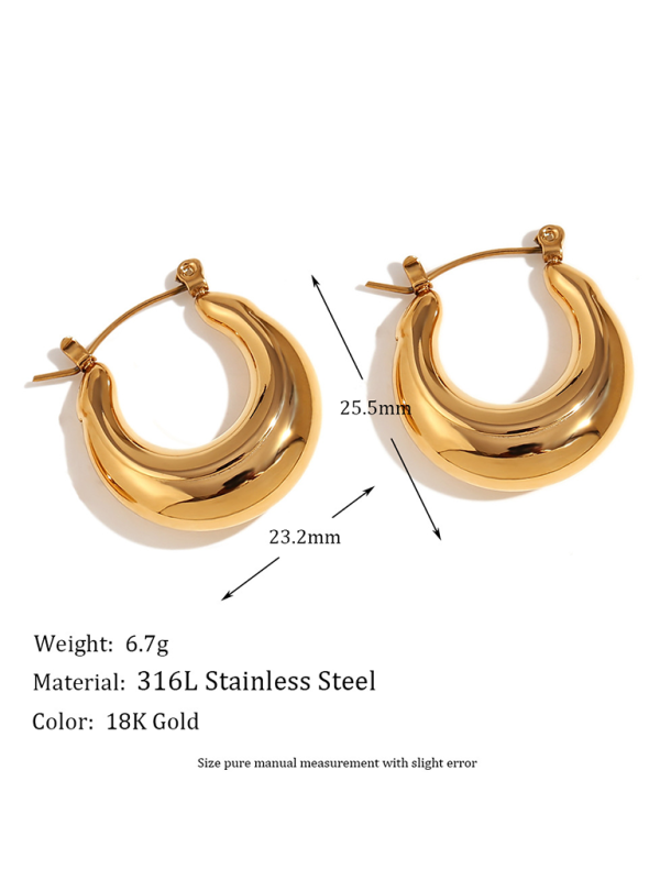Fashion retro earrings hollow geometric hoop earrings - Golden yellow / FREESIZE