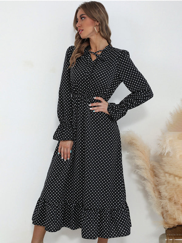 Fashion women's long -sleeved bottoming wild dress - Closther