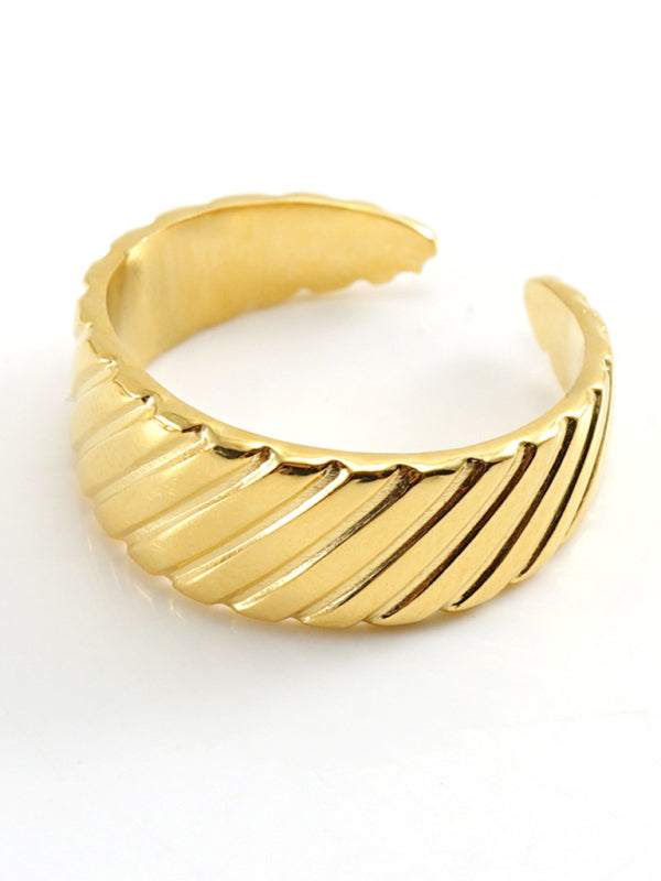 Fashionable and personalized retro style ring gold living ring - Pattern / FREESIZE