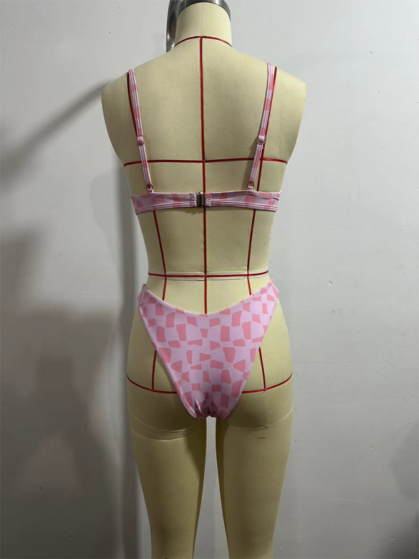 Fashionable and Sexy Two-piece Vacation Women’s Printed String Bikini