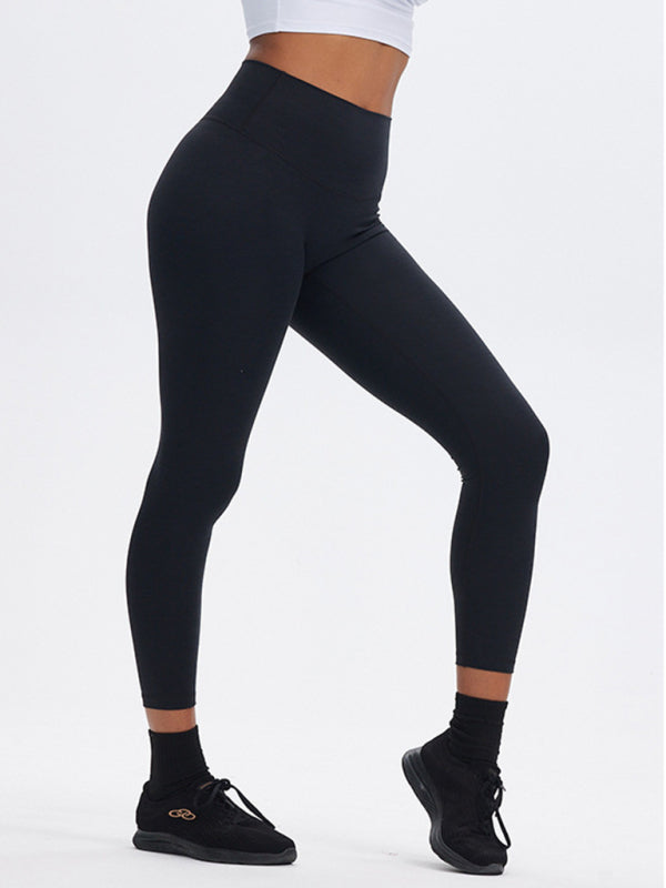 Fashionable sports yoga pants with high waist tummy control and butt lift peach butt fitness pants