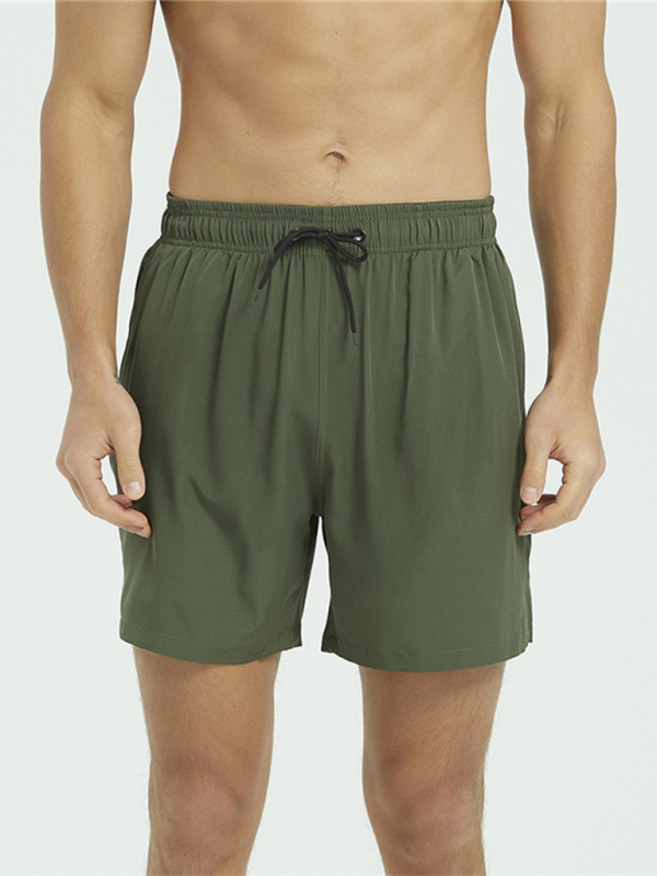 Fitness quick-drying pants men’s loose stretch beach pants - Olive green / M