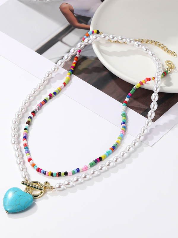 Five-pointed star stacked zircon metal necklace multi-layer necklace new style - Pattern3 / FREESIZE