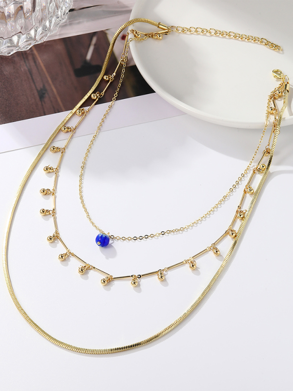 Five-pointed star stacked zircon metal necklace multi-layer necklace new style - Pattern5 / FREESIZE