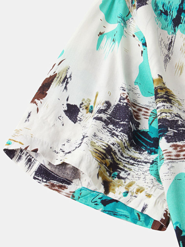 Hawaiian Style Casual Beach Vacation Printed Men’s Shirt