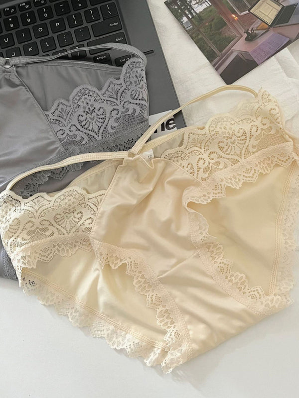Lace Trim Self Design Women’s Panties