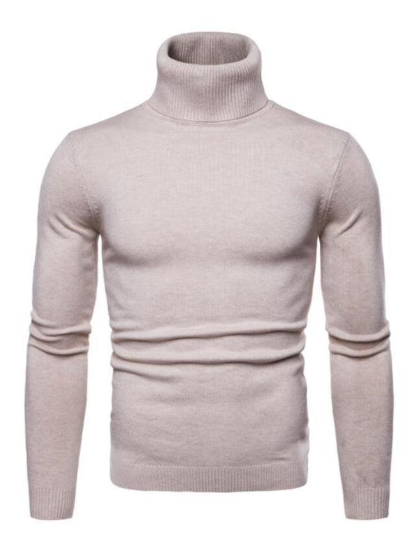 Lapel collar all-match wool men’s thick bottoming knitted sweater