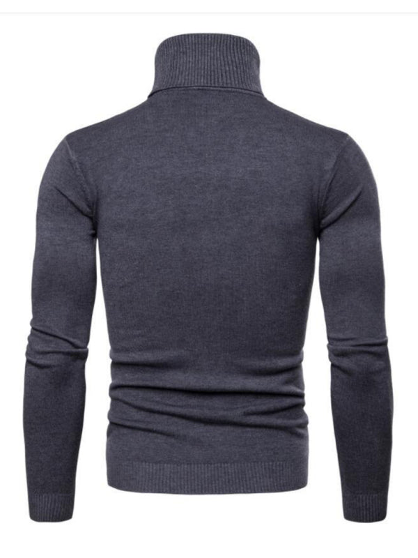 Lapel collar all-match wool men’s thick bottoming knitted sweater