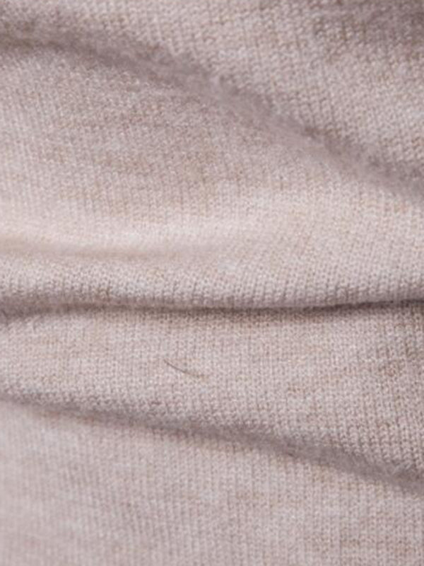Lapel collar all-match wool men’s thick bottoming knitted sweater