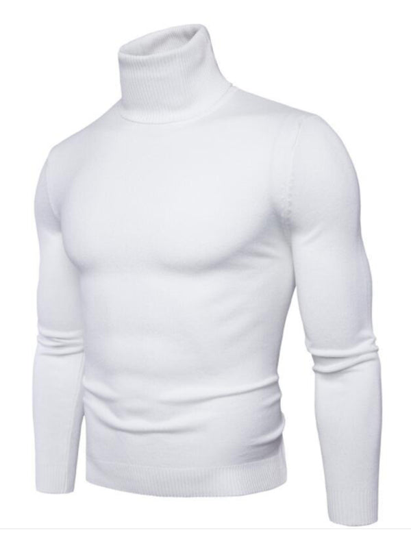 Lapel collar all-match wool men’s thick bottoming knitted sweater