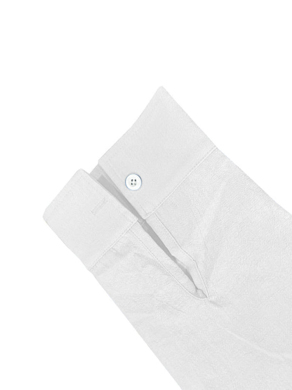 Linen long-sleeved stand-up collar breathable casual men’s shirt