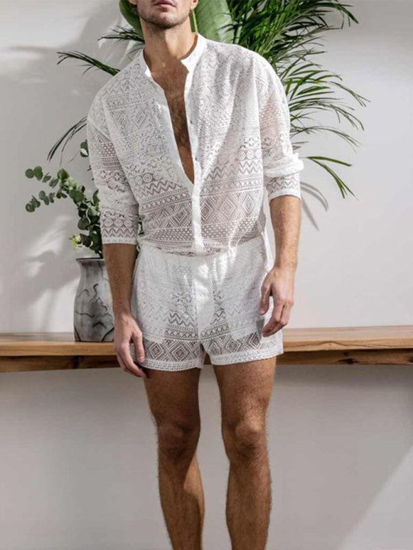 Long Sleeve Shirts Casual Shorts Fashion Men’s Suits Sportswear