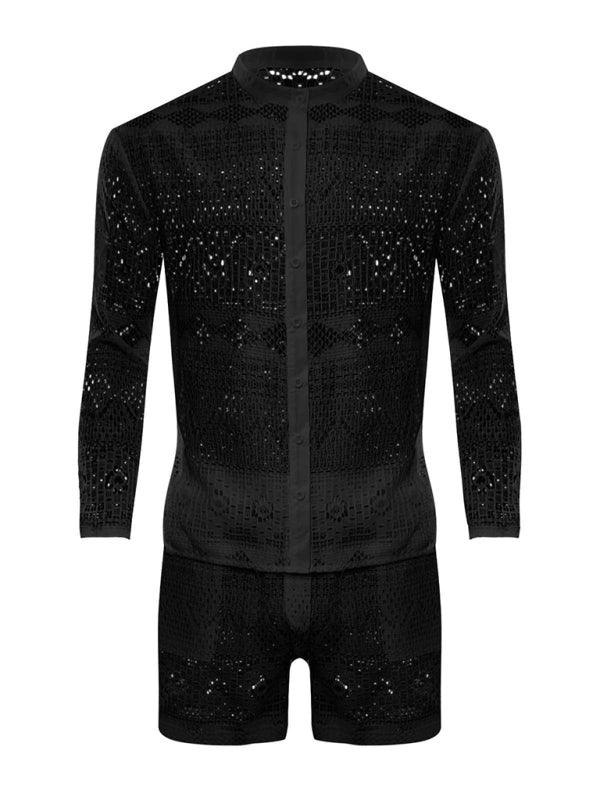 Long Sleeve Shirts Casual Shorts Fashion Men’s Suits Sportswear