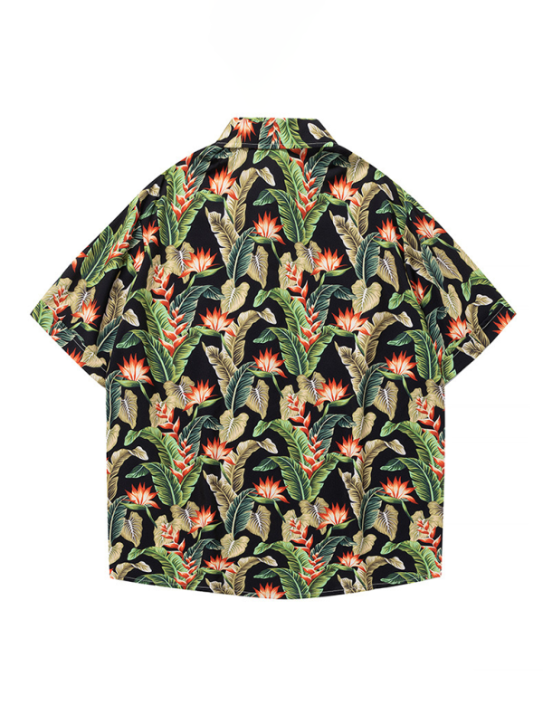 Men’s Beach Shirt Hawaiian Vacation Print Short Sleeve Shirt