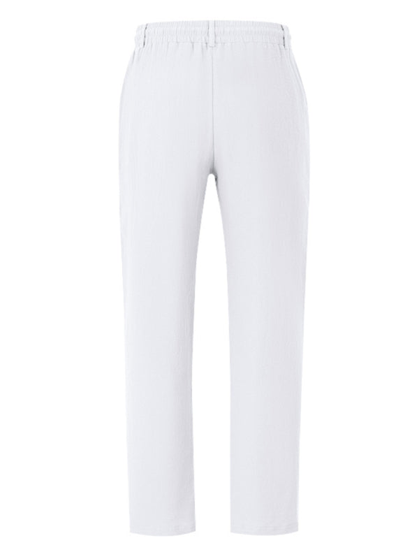 Men’s breathable linen loose casual trousers