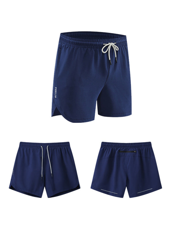 Men’s breathable loose version quick-drying running training three-quarter shorts