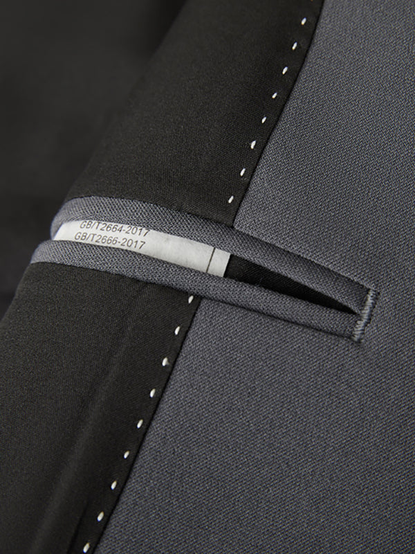 Men’s Business Solid Polyester Suit
