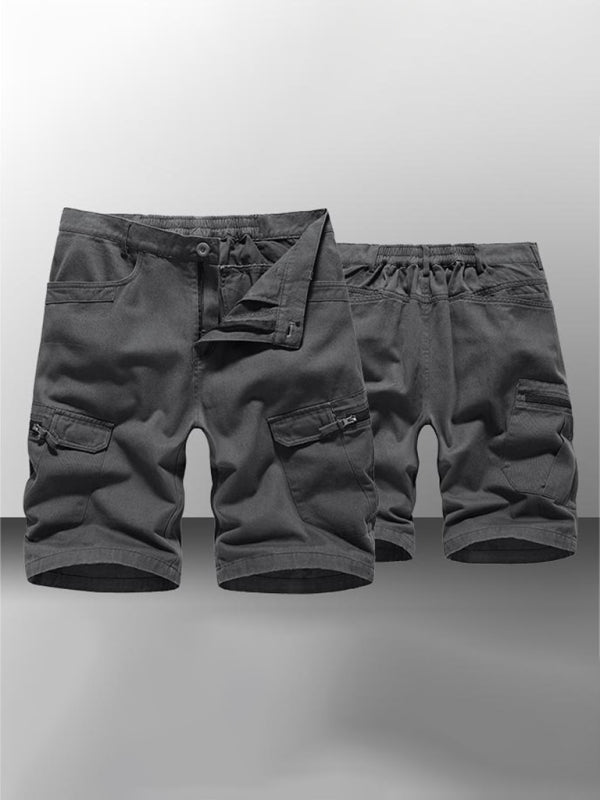 Men’s Camouflage Print Cargo Shorts - Charcoal grey / 30