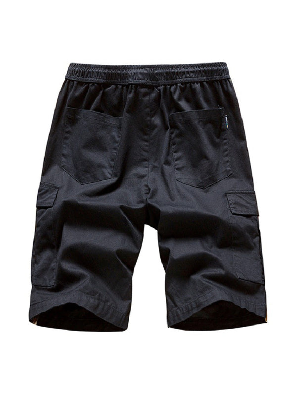 Men’s Camouflage Print Panel Multi Cargo Shorts