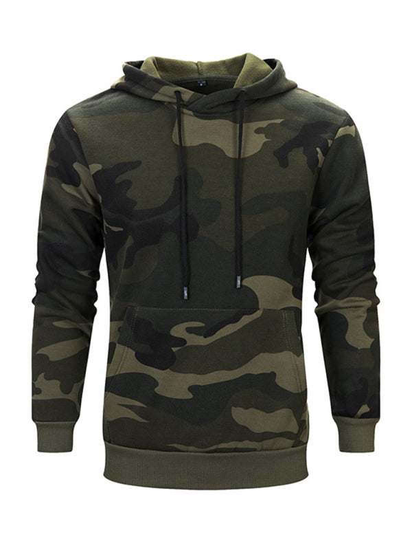 Men’s casual camouflage print fashion hooded sweatshirt