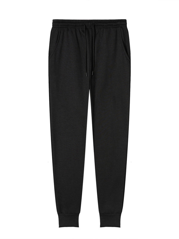 Men’s casual loose pocket sports trousers - Black / S