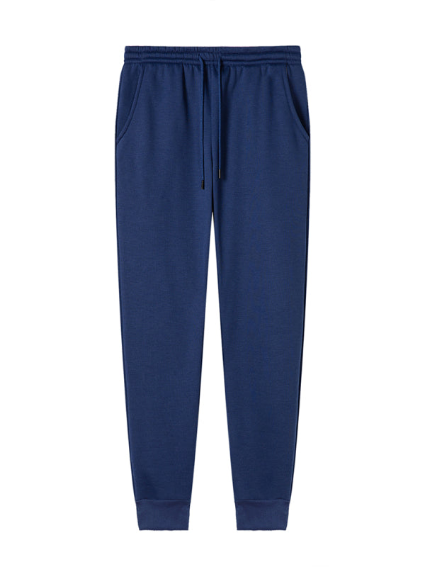 Men’s casual loose pocket sports trousers - Blue / S