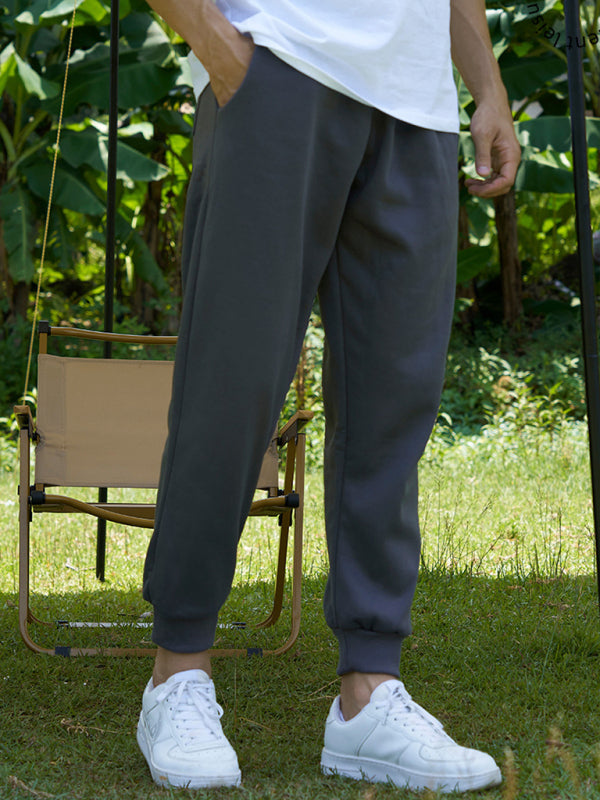 Men’s casual loose pocket sports trousers - Charcoal grey / S