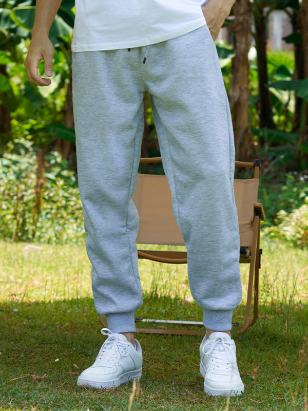 Men’s casual loose pocket sports trousers - Misty grey / S