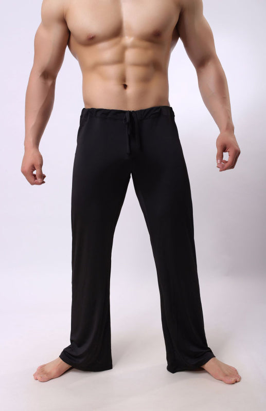 Men’s casual pants breathable cool home pants pants - Black / S