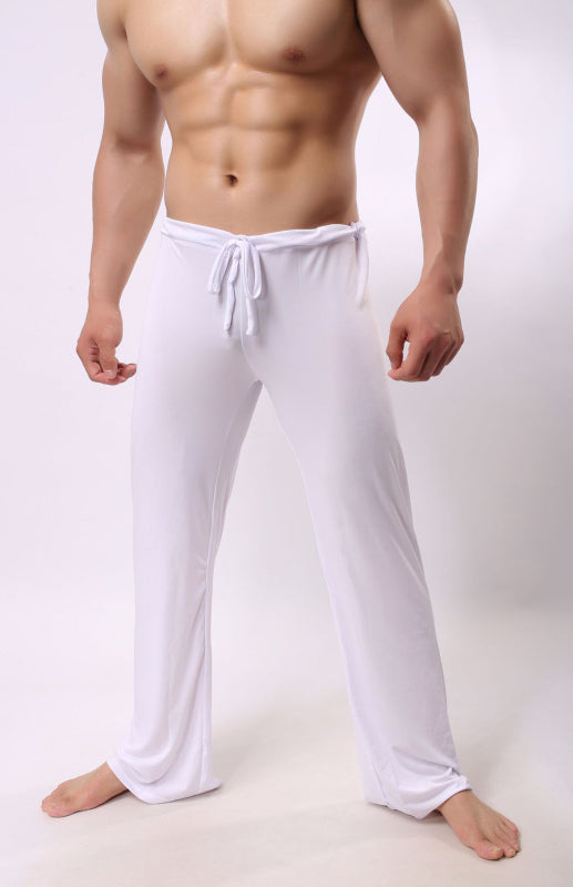 Men’s casual pants breathable cool home pants pants - White / S
