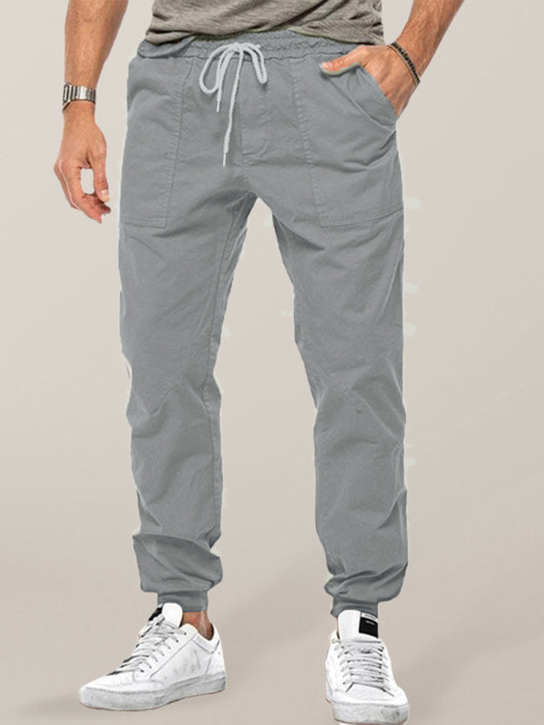 Men’s casual pants trendy loose trousers - Olive green / S