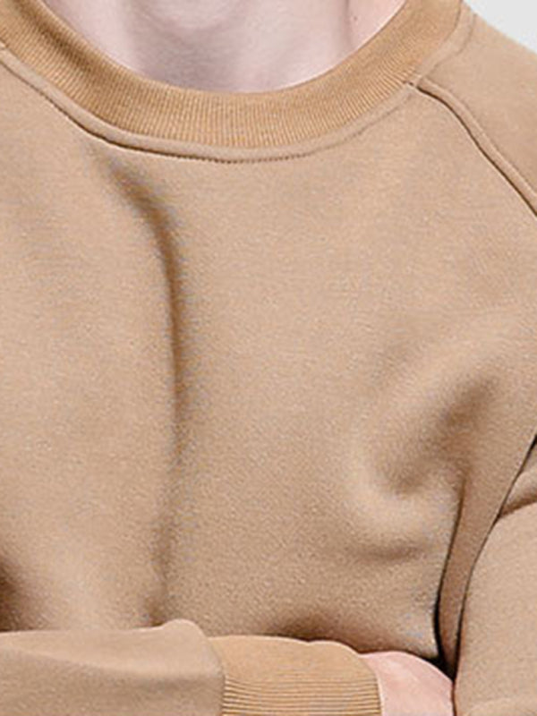 Men’s casual raglan sleeve crew neck sweatshirt