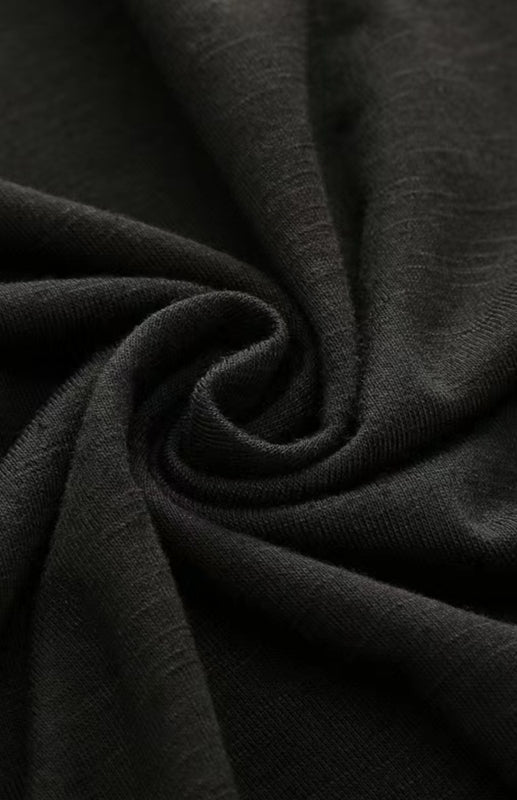 Men’s Casual Ribbed Sleeve Knit T-shirt