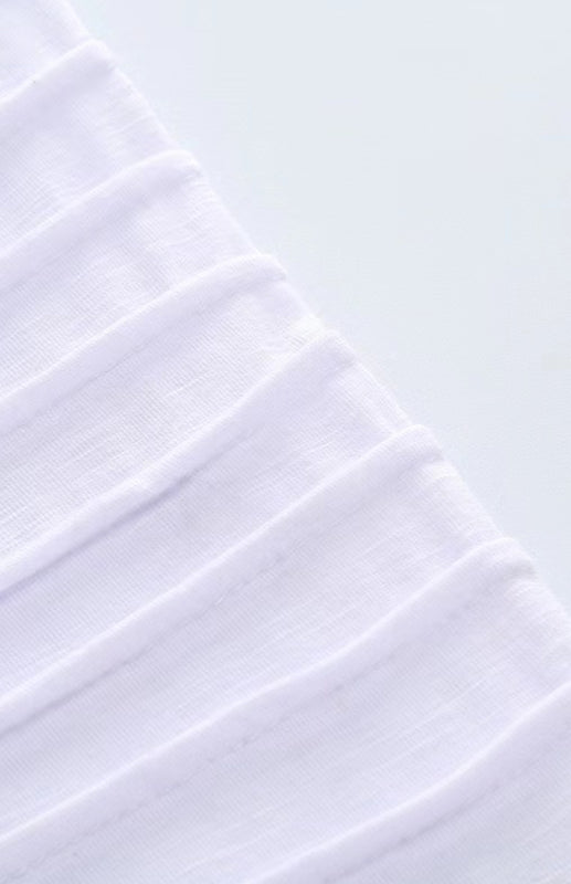 Men’s Casual Ribbed Sleeve Knit T-shirt