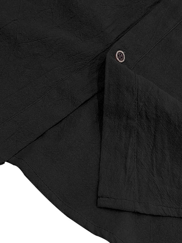 Men’s Casual Sleeveless Waistcoat Shirt Linen Hooded Solid Color Breathable Loose Top