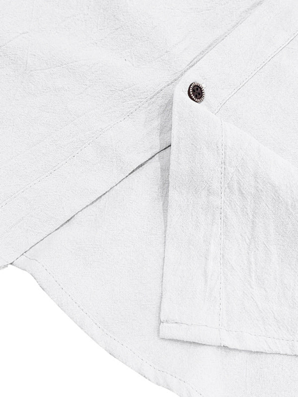 Men’s Casual Sleeveless Waistcoat Shirt Linen Hooded Solid Color Breathable Loose Top