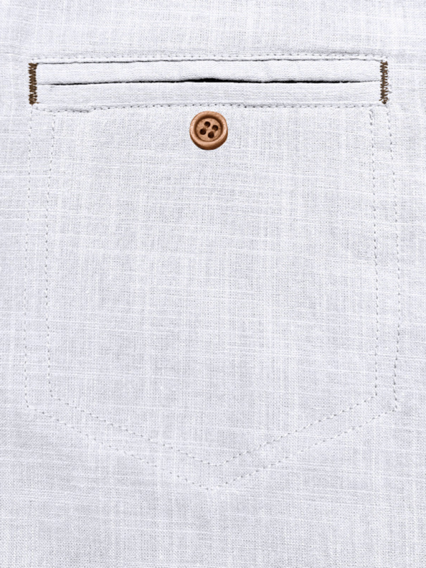 Men’s casual solid color lapel short-sleeved tops