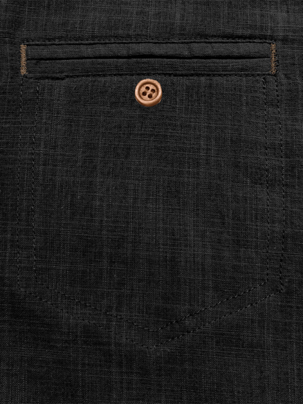 Men’s casual solid color lapel short-sleeved tops