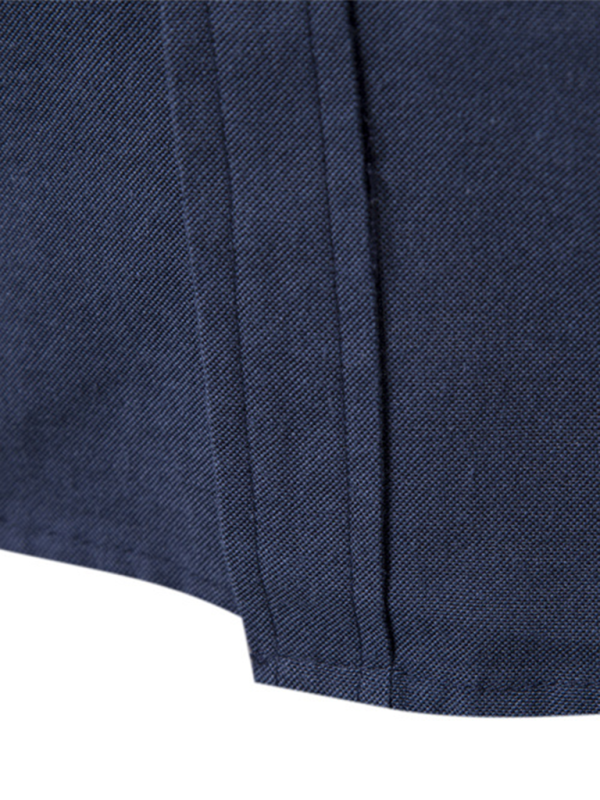Men’s casual versatile fashion solid color long-sleeved top