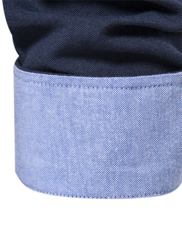 Men’s casual versatile fashion solid color long-sleeved top